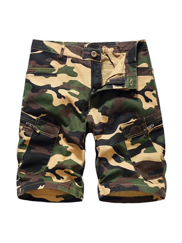Herren-Cargoshorts mit Tarnmuster 