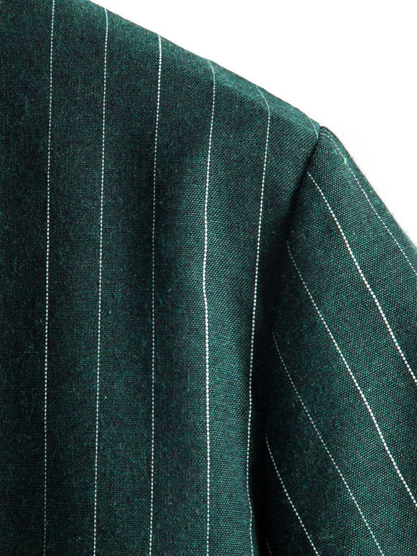 Chemise rayée décontractée à manches courtes pour homme 