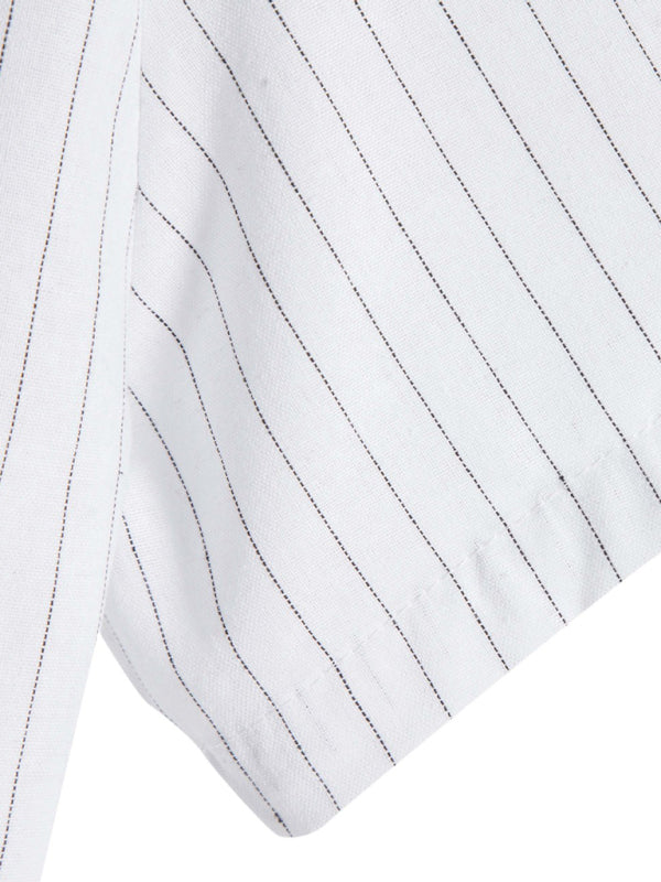 Chemise rayée décontractée à manches courtes pour homme 