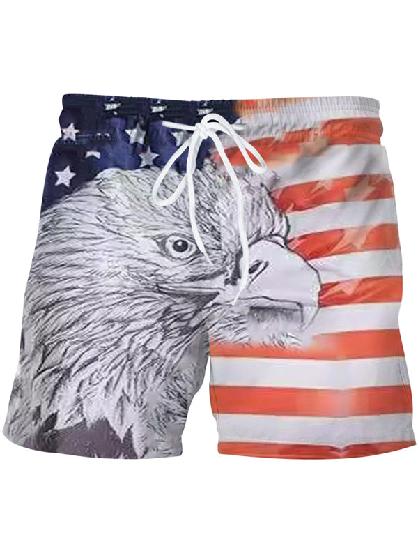 Men's National Flag Digital Printing Casual Sports Shorts – detail view