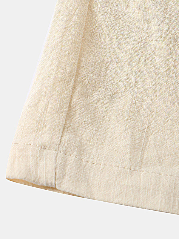 Pantalon décontracté pour homme en coton et lin, style coréen, couleur unie. 