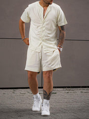 Neuer lässiger Sportanzug, bestehend aus lockerem Kurzarm-T-Shirt und Shorts 