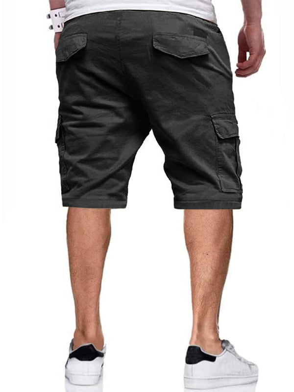 Neue Herren-Latzhose mit Kordelzug, farblich abgesetzten Shorts 