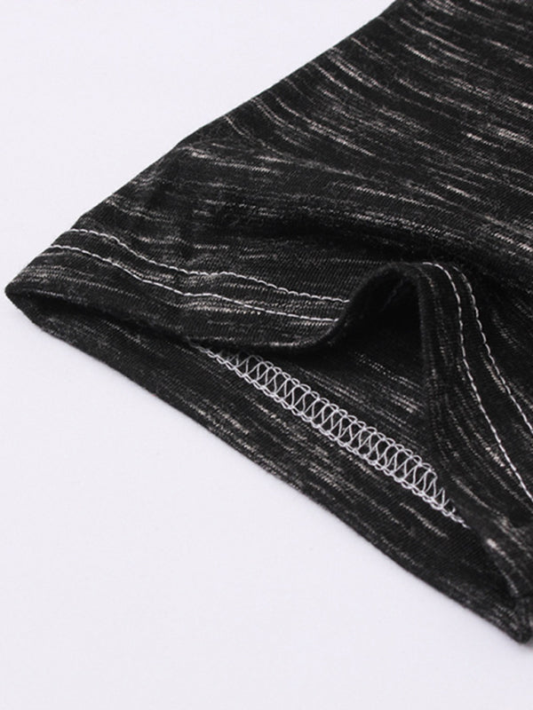 T-shirt d'été à manches courtes pour homme, col Henley, coupe ajustée 