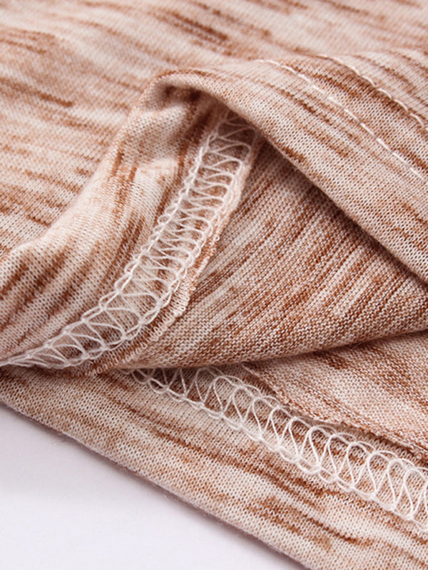 T-shirt d'été à manches courtes pour homme, col Henley, coupe ajustée 