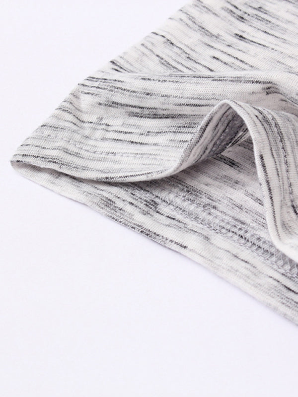 T-shirt d'été à manches courtes pour homme, col Henley, coupe ajustée 