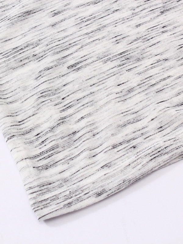 T-shirt d'été à manches courtes pour homme, col Henley, coupe ajustée 