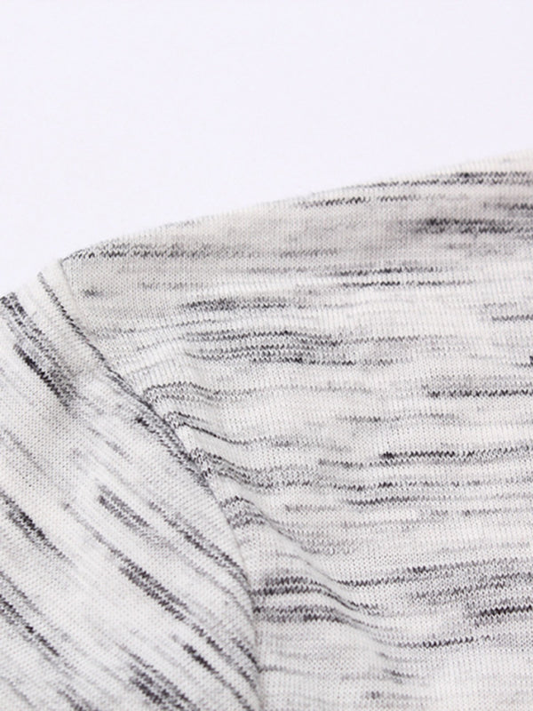 T-shirt d'été à manches courtes pour homme, col Henley, coupe ajustée 