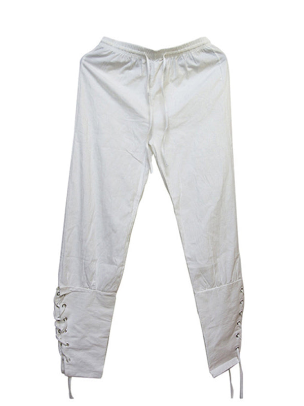 pantalon pour homme, pantalon à bride cheville, pantalon à revers 