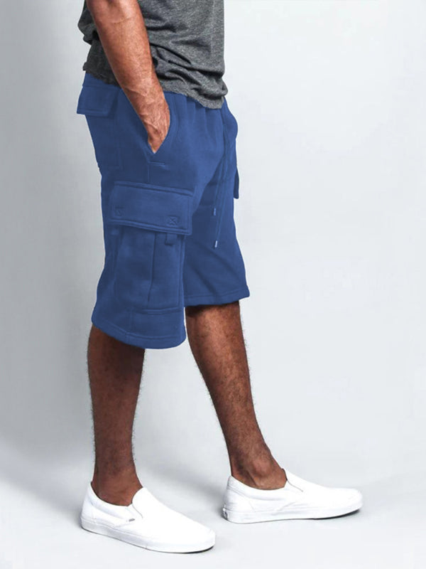 Neue, lässige Cargo-Shorts mit fünf Taschen und geradem Bein im Five-Point-Stil 
