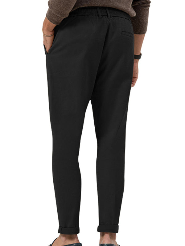 Neue trendige Herren-Business-Hose mit gerader Passform und einfarbiger Freizeithose 