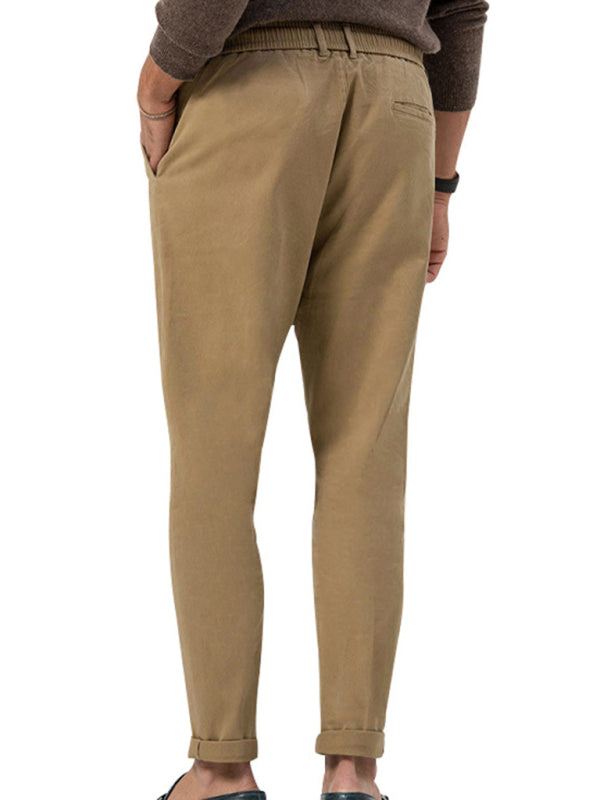 Neue trendige Herren-Business-Hose mit gerader Passform und einfarbiger Freizeithose 