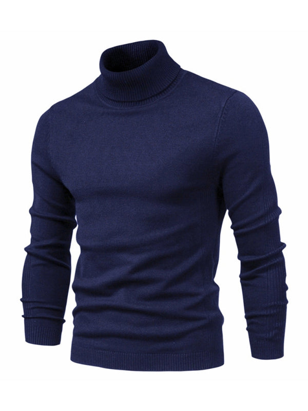 Rollkragenpullover für Herren, lässige Strickmode 