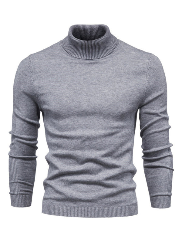 Rollkragenpullover für Herren, lässige Strickmode 