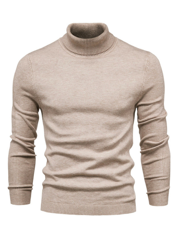 Rollkragenpullover für Herren, lässige Strickmode 