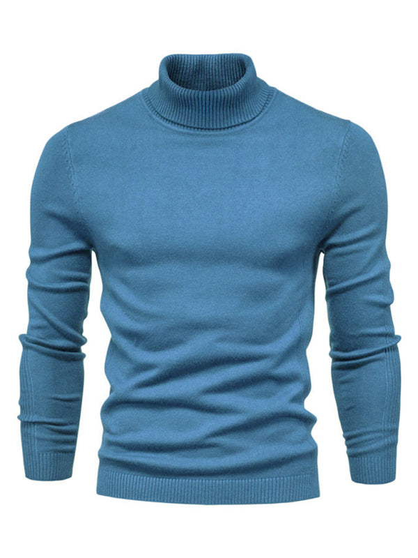 Rollkragenpullover für Herren, lässige Strickmode 