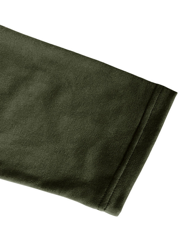 Nouveau t-shirt à manches longues en maille Henley pour homme, à blocs de couleur 