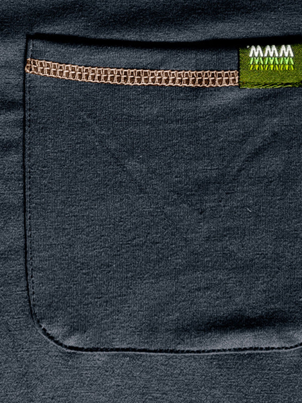 Nouveau t-shirt à manches longues en maille Henley pour homme, à blocs de couleur 