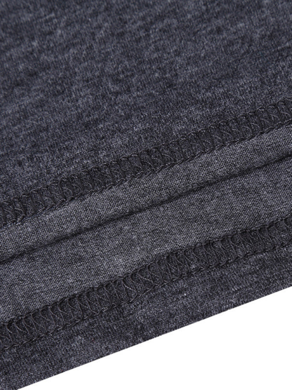 T-shirt à manches longues pour homme, col roulé, couleur unie 