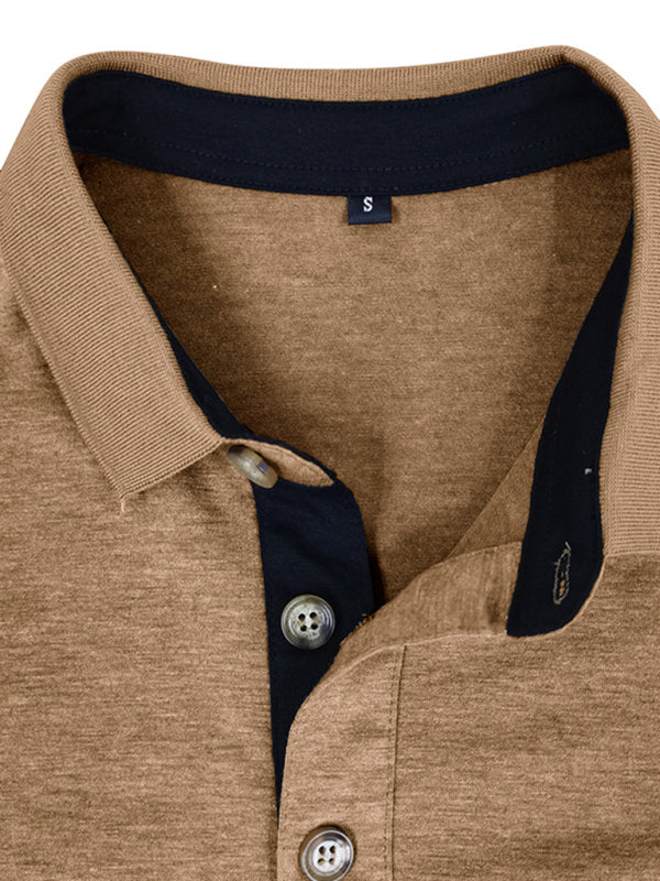 Polo à manches longues et revers pour homme 