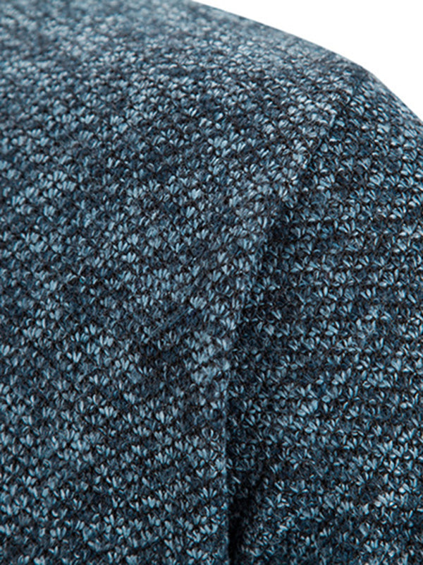 Lässige Herren-Strickjacke mit Stehkragen 