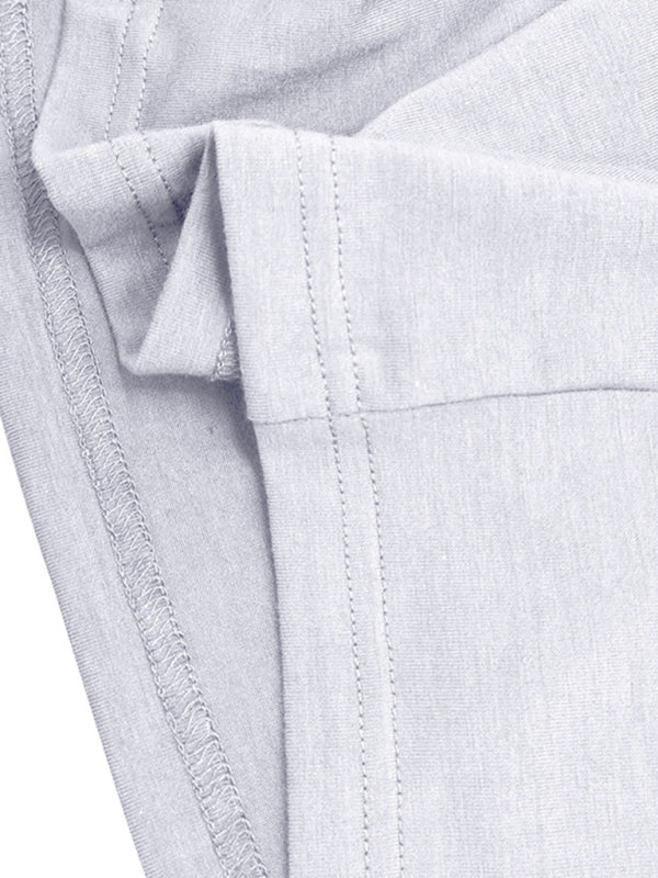 Polo à revers pour homme, couleur unie, manches longues 