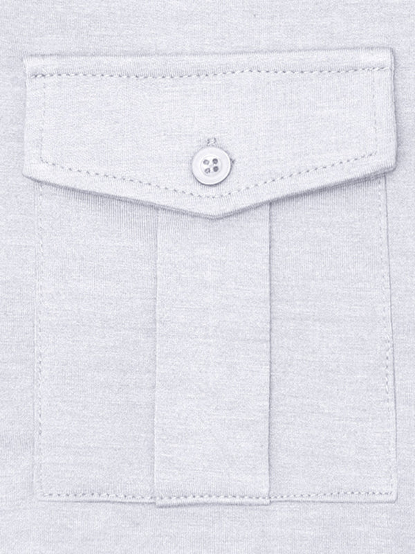 Polo à revers pour homme, couleur unie, manches longues 