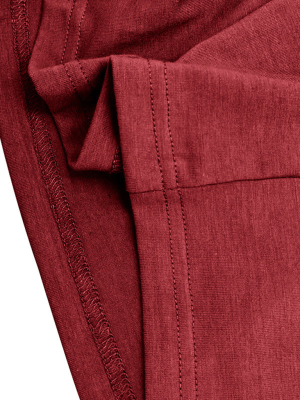 Polo à revers pour homme, couleur unie, manches longues 