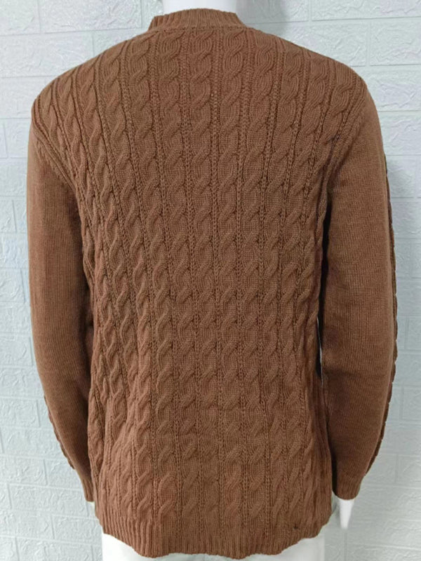 Men's Cable Knit Sweater – back detail