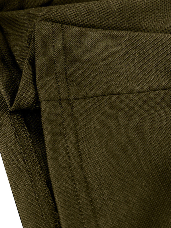 Polo homme à manches longues, col en V et revers contrastés 