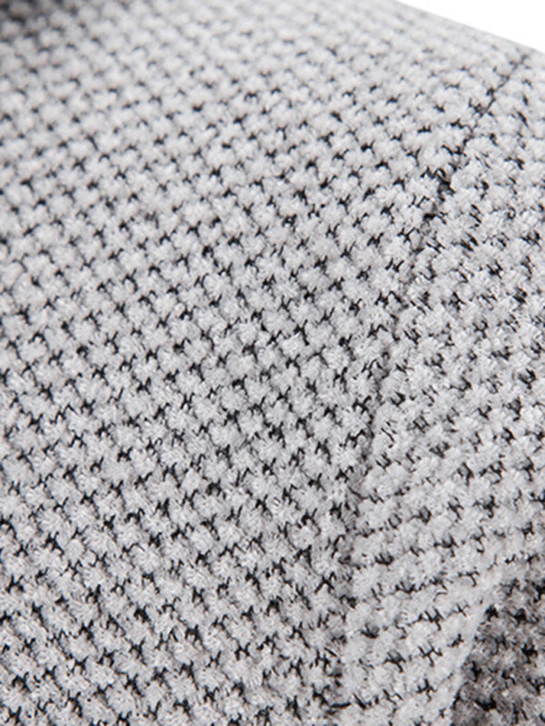 Lässige Herren-Strickjacke mit Kapuze und Reißverschluss 