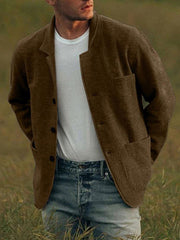 Men's sport jacket in brown - front view