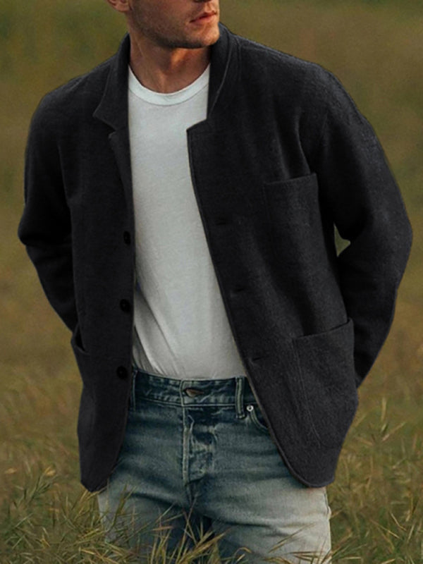 Men's sport jacket in black - front view