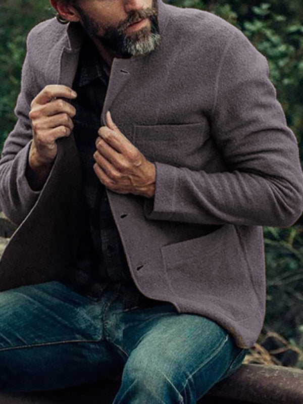Men's sport jacket in grey - front view