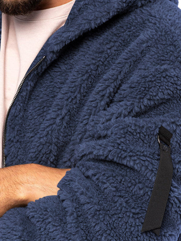 Navy fleece jacket variant – front view