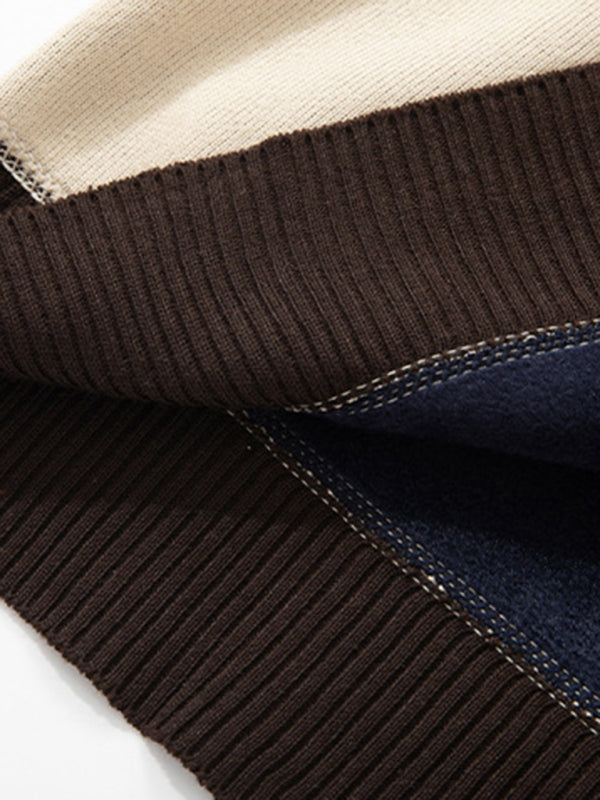 Neuer Herren-Halbrollkragenpullover mit schmal geschnittenem, langärmeligem Samtfutter 