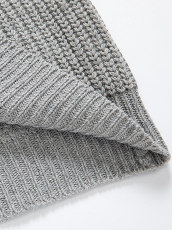 Ärmelloser Herren-Zopfstrickpullover 