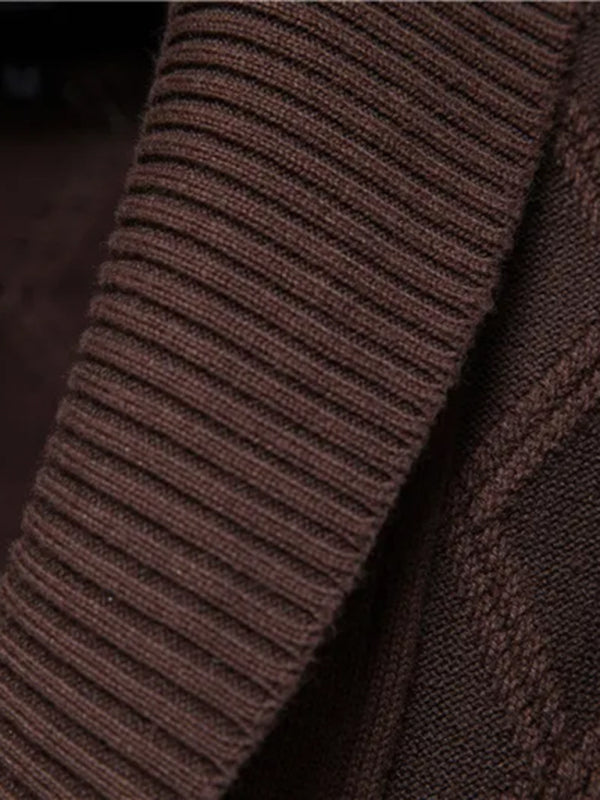 Men's Fashion Self Design Knit Cardigan