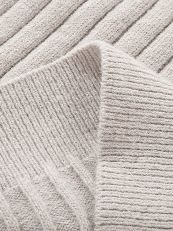 Lässiger, einfarbiger Herren-Strickpullover mit Rundhalsausschnitt und Stretchanteil 