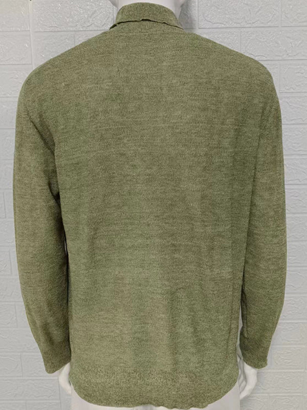 Pull à col roulé pour homme, coupe ajustée, à enfiler ou à porter en dessous. 