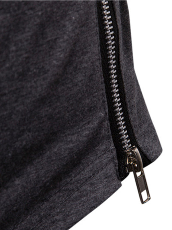 Neues Herren-Fitness-Rad-Shirt mit elastischer Maske und Totenkopf-Print, Kapuzenpullover und langen Ärmeln 