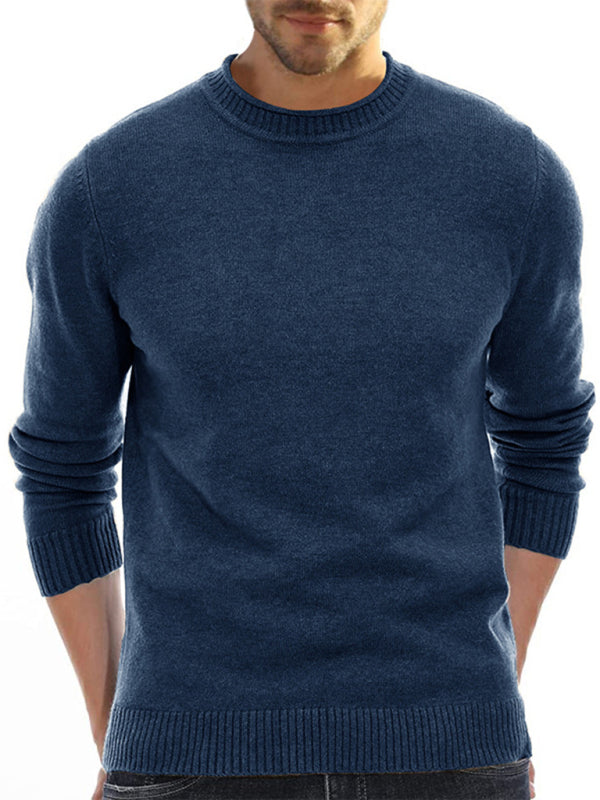 Pull à manches longues uni pour homme 