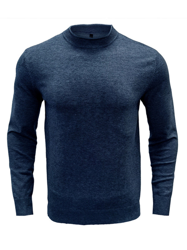 Pull à manches longues uni pour homme 
