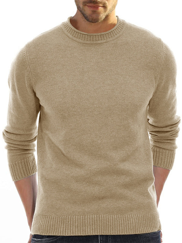 Pull à manches longues uni pour homme 
