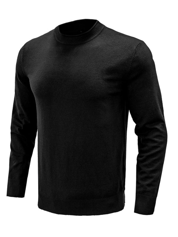 Pull à manches longues uni pour homme 
