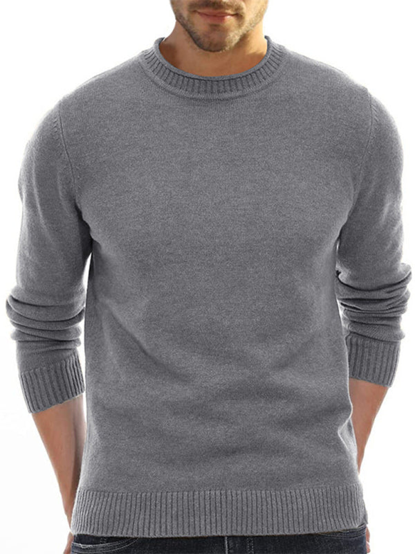 Pull à manches longues uni pour homme 