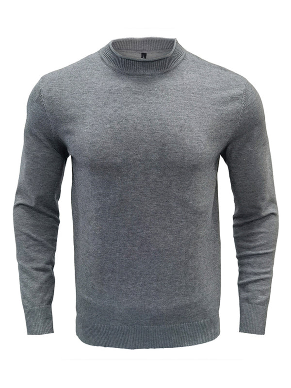 Pull à manches longues uni pour homme 