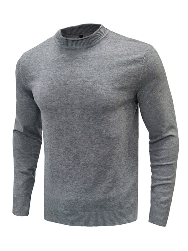 Pull à manches longues uni pour homme 