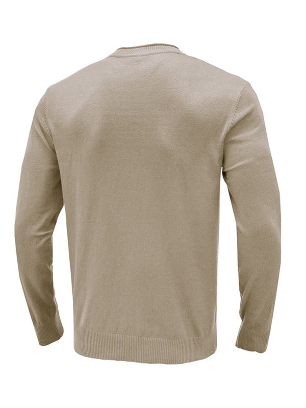 Pull à manches longues uni pour homme 