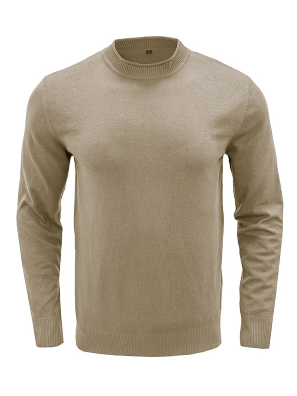 Pull à manches longues uni pour homme 